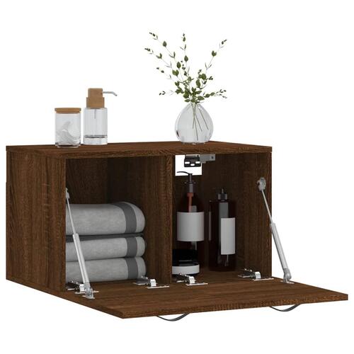 Vægskab 60x36,5x35 cm konstrueret træ brun egetræsfarve