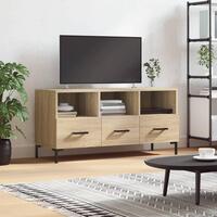 Tv-bord 102x36x50 cm konstrueret træ sonoma-eg