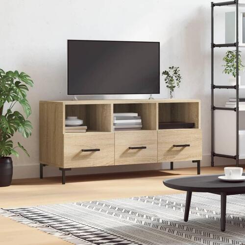 Tv-bord 102x36x50 cm konstrueret træ sonoma-eg