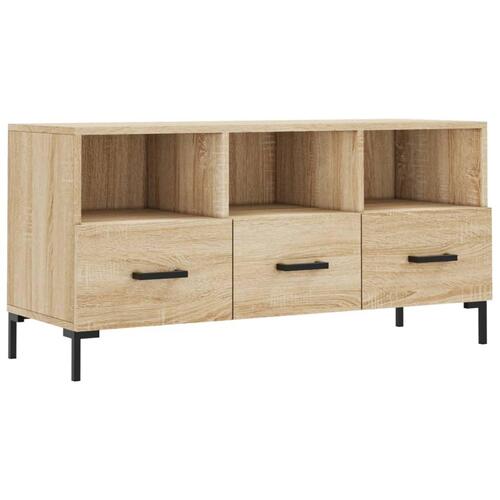 Tv-bord 102x36x50 cm konstrueret træ sonoma-eg