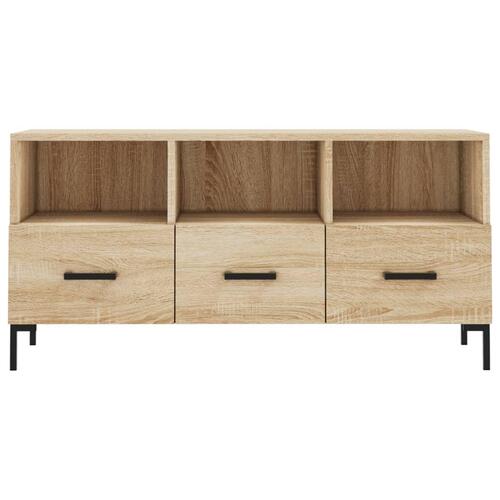 Tv-bord 102x36x50 cm konstrueret træ sonoma-eg