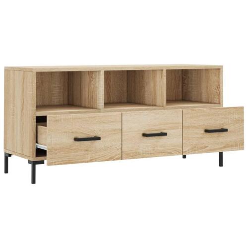 Tv-bord 102x36x50 cm konstrueret træ sonoma-eg