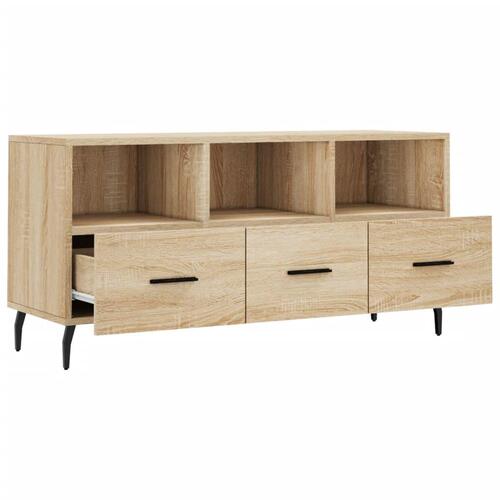 Tv-bord 102x36x50 cm konstrueret træ sonoma-eg