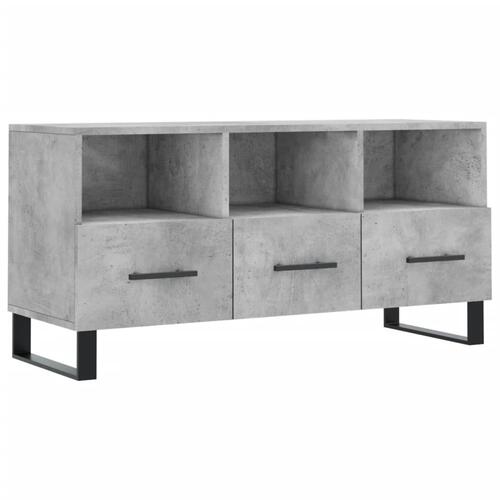 Tv-bord 102x36x50 cm konstrueret træ betongrå
