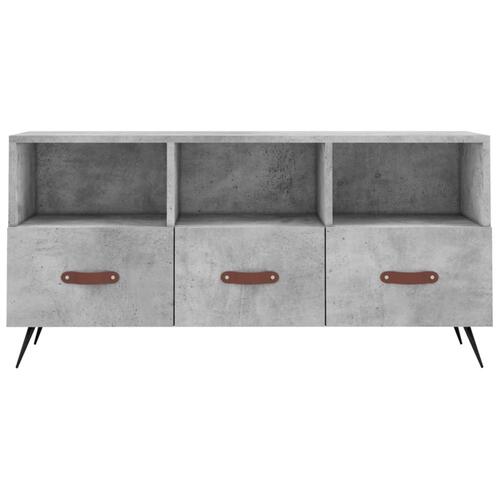 Tv-bord 102x36x50 cm konstrueret træ betongrå