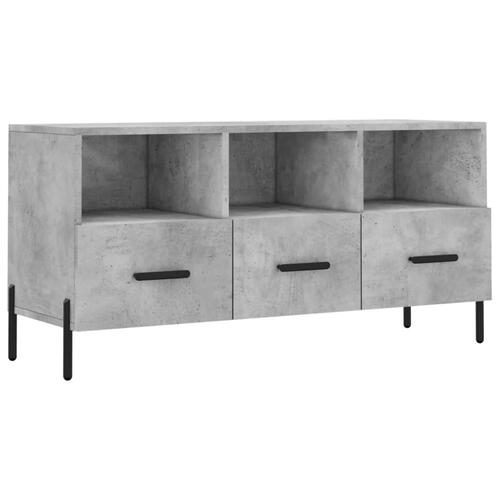 Tv-bord 102x36x50 cm konstrueret træ betongrå