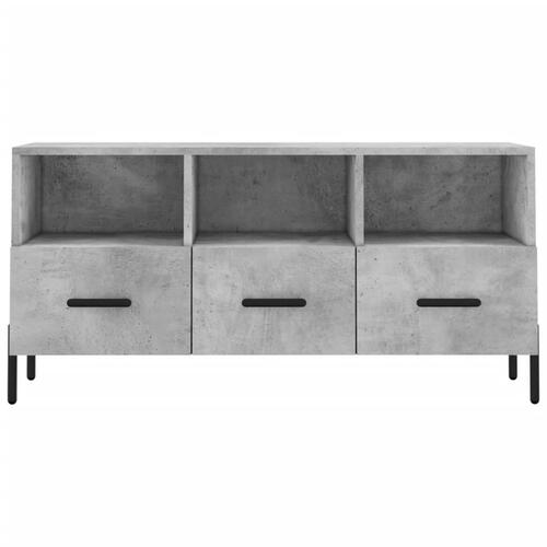 Tv-bord 102x36x50 cm konstrueret træ betongrå