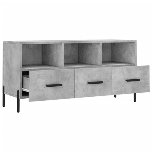 Tv-bord 102x36x50 cm konstrueret træ betongrå