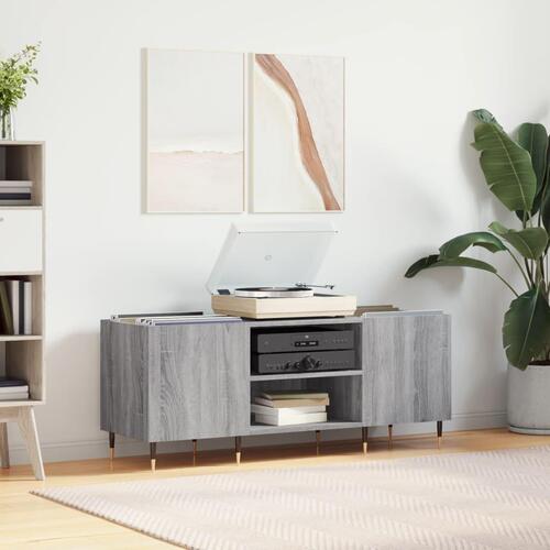 Vinylskab 121x38x48 cm konstrueret træ grå sonoma-eg