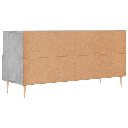 Tv-bord 102x36x50 cm konstrueret træ betongrå