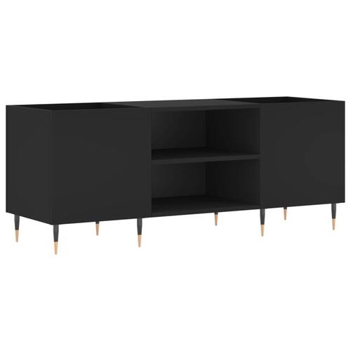 Vinylskab 121x38x48 cm konstrueret træ sort