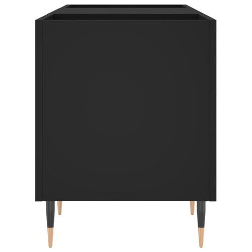 Vinylskab 121x38x48 cm konstrueret træ sort