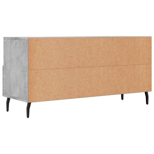 Tv-bord 102x36x50 cm konstrueret træ betongrå