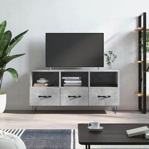 Tv-bord 102x36x50 cm konstrueret træ betongrå