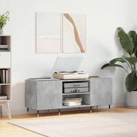 Vinylskab 121x38x48 cm konstrueret træ betongrå