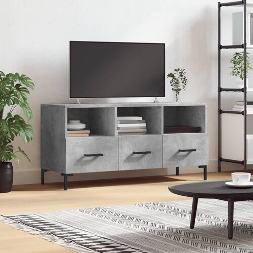 Tv-bord 102x36x50 cm konstrueret træ betongrå