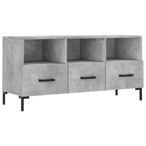 Tv-bord 102x36x50 cm konstrueret træ betongrå