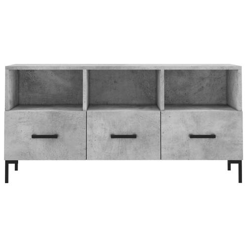 Tv-bord 102x36x50 cm konstrueret træ betongrå