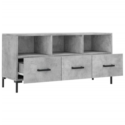 Tv-bord 102x36x50 cm konstrueret træ betongrå