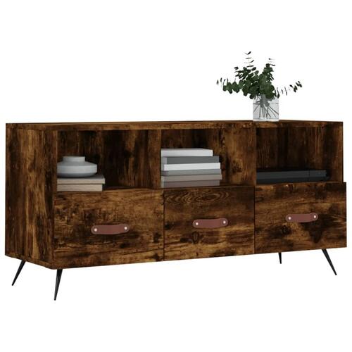 Tv-bord 102x36x50 cm konstrueret træ røget egetræsfarve