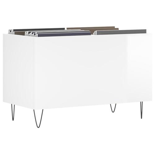 Vinylskab 74,5x38x48 cm konstrueret træ hvid højglans