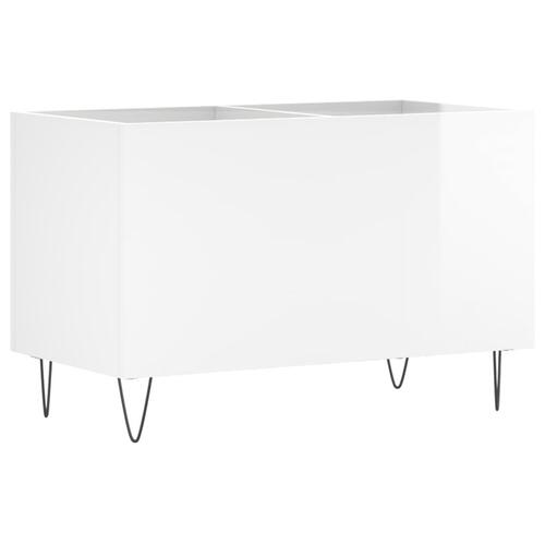 Vinylskab 74,5x38x48 cm konstrueret træ hvid højglans