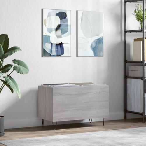 Vinylskab 74,5x38x48 cm konstrueret træ grå sonoma-eg
