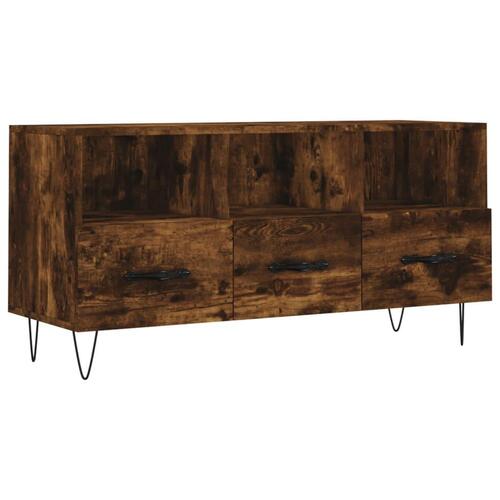 Tv-bord 102x36x50 cm konstrueret træ røget egetræsfarve