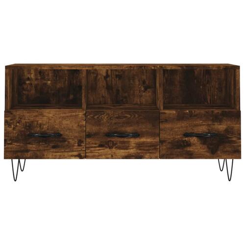 Tv-bord 102x36x50 cm konstrueret træ røget egetræsfarve