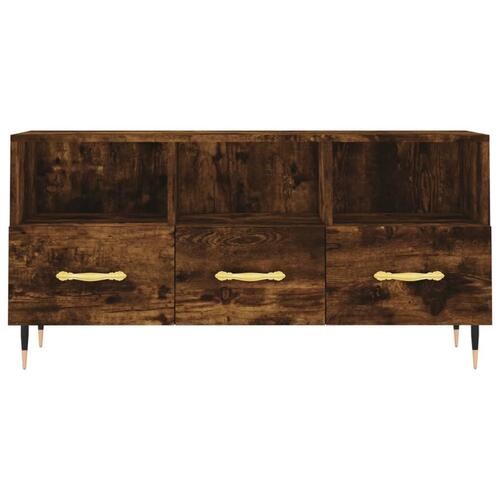 Tv-bord 102x36x50 cm konstrueret træ røget egetræsfarve