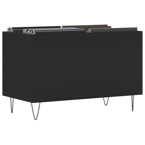 Vinylskab 74,5x38x48 cm konstrueret træ sort