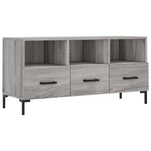 Tv-bord 102x36x50 cm konstrueret træ grå sonoma-eg