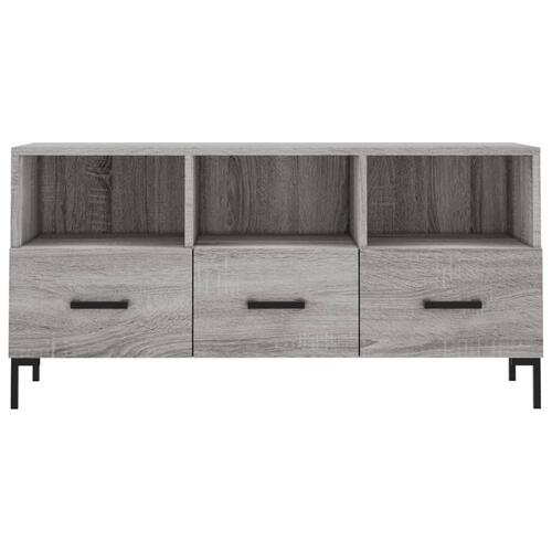 Tv-bord 102x36x50 cm konstrueret træ grå sonoma-eg