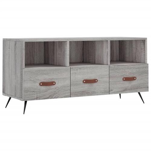 Tv-bord 102x36x50 cm konstrueret træ grå sonoma-eg