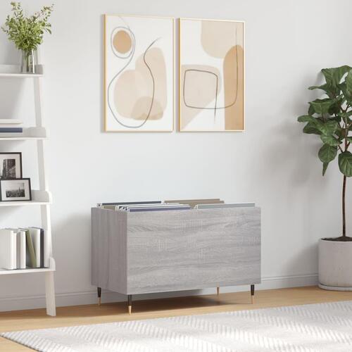 Vinylskab 74,5x38x48 cm konstrueret træ grå sonoma-eg