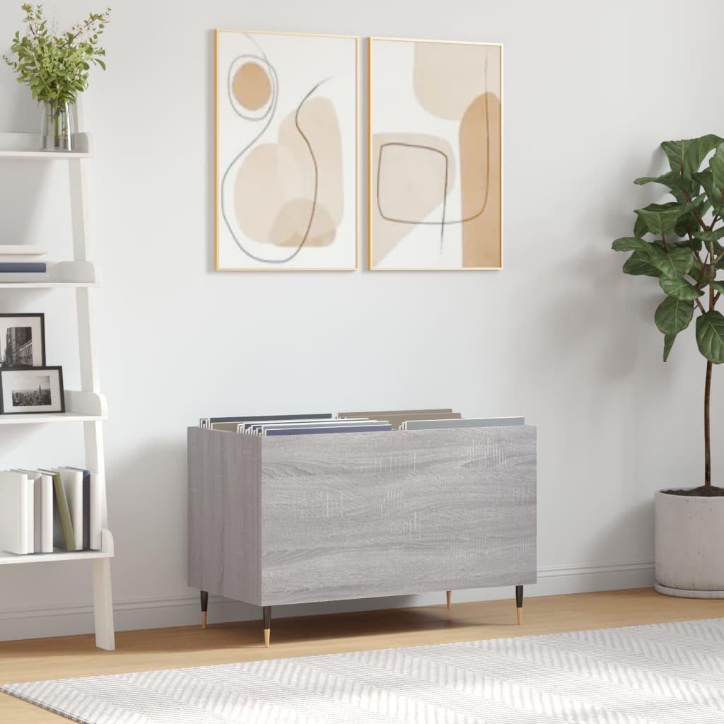 Vinylskab 74,5x38x48 cm konstrueret træ grå sonoma-eg