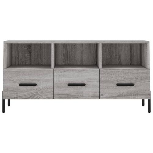 Tv-bord 102x36x50 cm konstrueret træ grå sonoma-eg