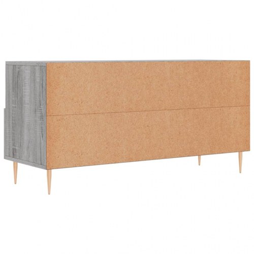 Tv-bord 102x36x50 cm konstrueret træ grå sonoma-eg