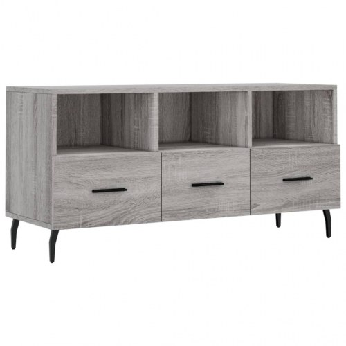 Tv-bord 102x36x50 cm konstrueret træ grå sonoma-eg
