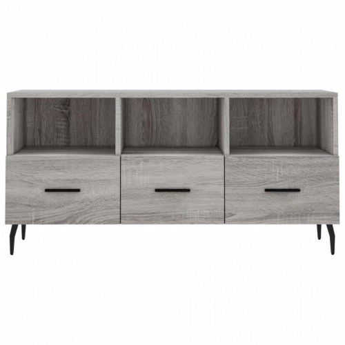 Tv-bord 102x36x50 cm konstrueret træ grå sonoma-eg