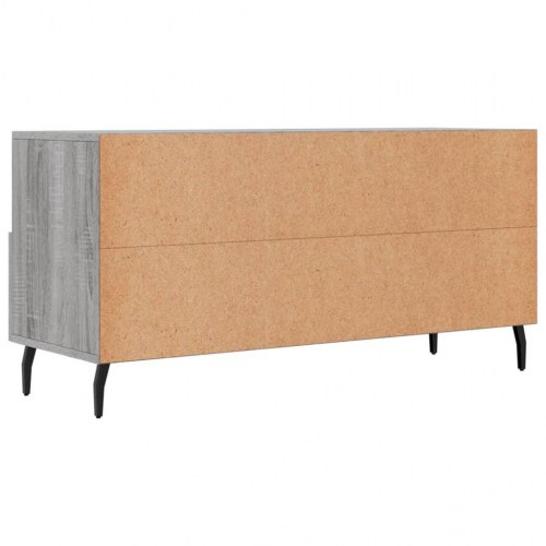 Tv-bord 102x36x50 cm konstrueret træ grå sonoma-eg