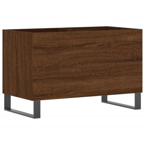 Vinylskab 74,5x38x48 cm konstrueret træ brun egetræsfarve