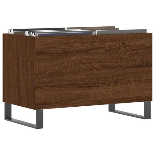 Vinylskab 74,5x38x48 cm konstrueret træ brun egetræsfarve