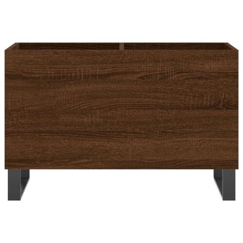 Vinylskab 74,5x38x48 cm konstrueret træ brun egetræsfarve