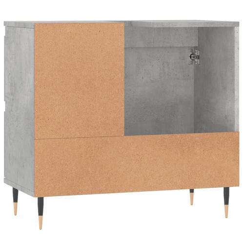 Badeværelsesskab 65x33x60 cm konstrueret træ betongrå