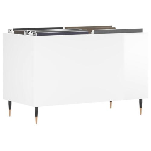 Vinylskab 74,5x38x48 cm konstrueret træ hvid højglans