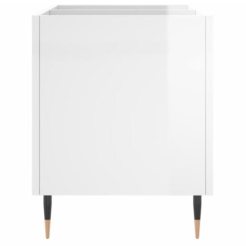 Vinylskab 74,5x38x48 cm konstrueret træ hvid højglans