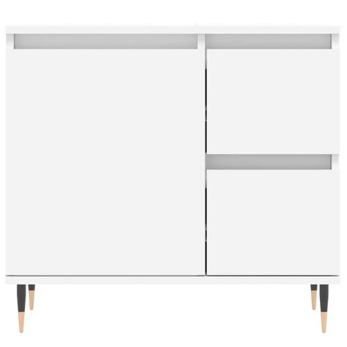 Badeværelsesskab 65x33x60 cm konstrueret træ hvid