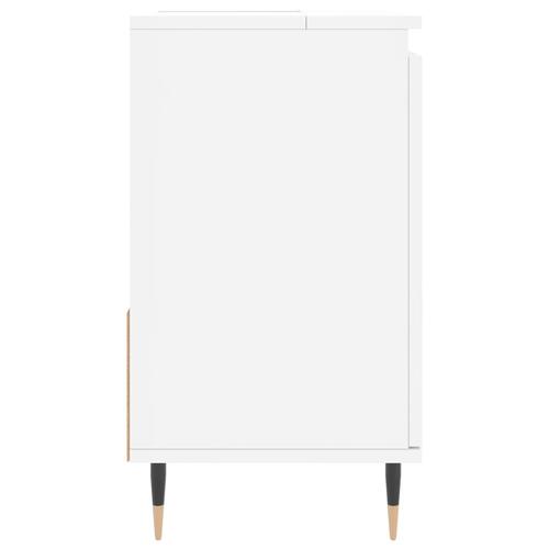 Badeværelsesskab 65x33x60 cm konstrueret træ hvid