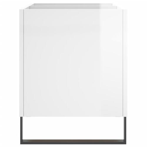 Vinylskab 74,5x38x48 cm konstrueret træ hvid højglans